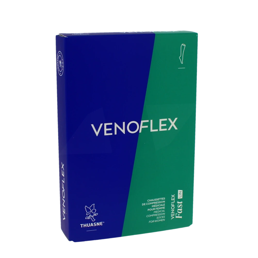 Venoflex Fast 2 Chaussette Lin Femme Ligne Noir Taille 4l