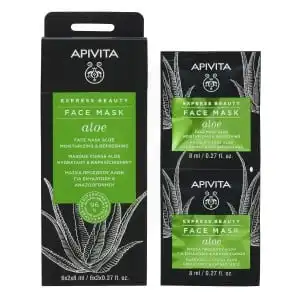 Apivita - EXPRESS BEAUTY Masque Visage Hydratant et Rafraîchissant - Aloe  2x8ml