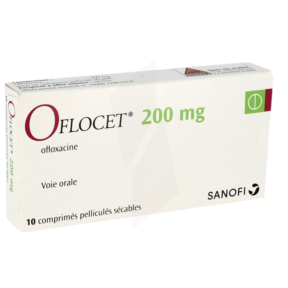 Oflocet 200 Mg, Comprimé Pelliculé Sécable