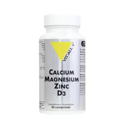 Vitall+ Calcium Magnésium Zinc + D3 Comprimés B/250 à Beaujeu-Saint-Vallier-Pierrejux-et-Quitteur