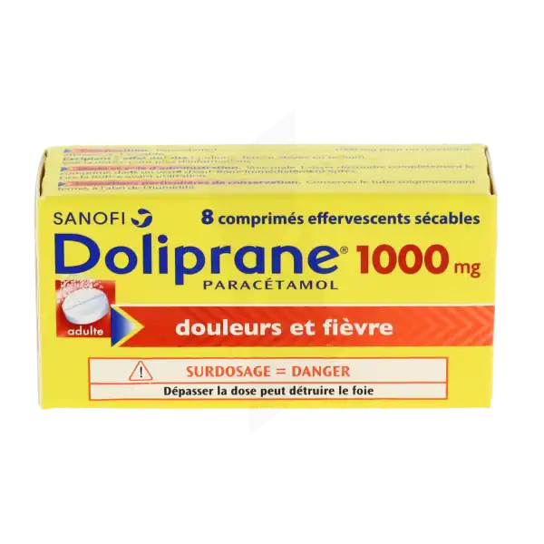 Doliprane 1000 Mg, Comprimé Effervescent Sécable