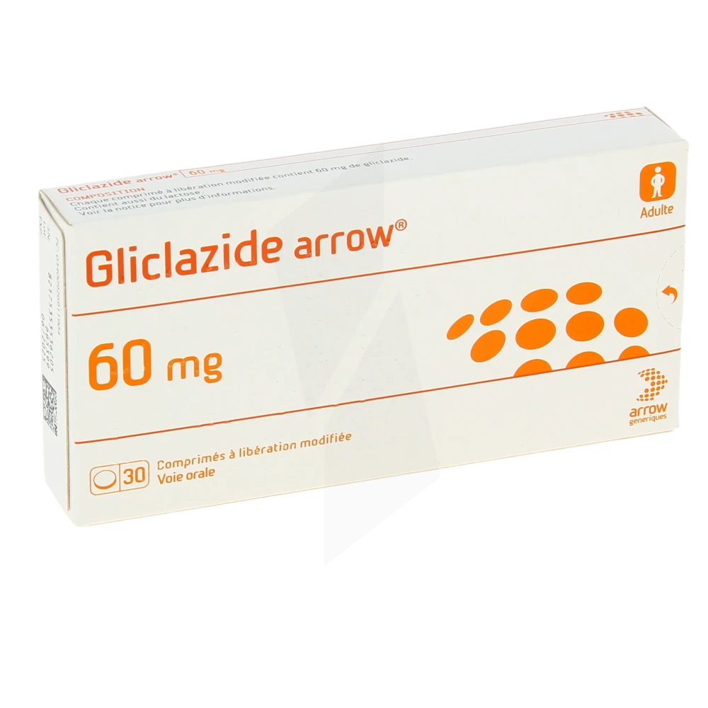 Gliclazide Arrow 60 Mg, Comprimé à Libération Modifiée