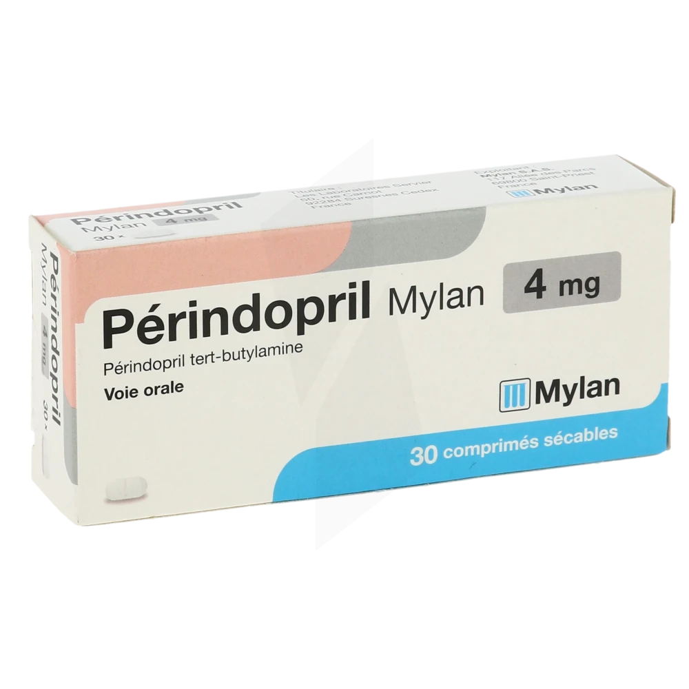 Perindopril Mylan 4 Mg, Comprimé Sécable