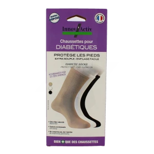 Innov'activ Chaussettes Pour Diabétiques Beige Pointure 41-43