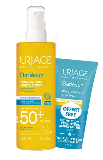 Uriage Bariésun Spf50+ Spray Invisible Fl/200ml + Baume Réparateur T/50ml