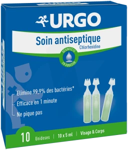 Urgo Soins Solution Antiseptique Chlorhexidine 0,2% B/12