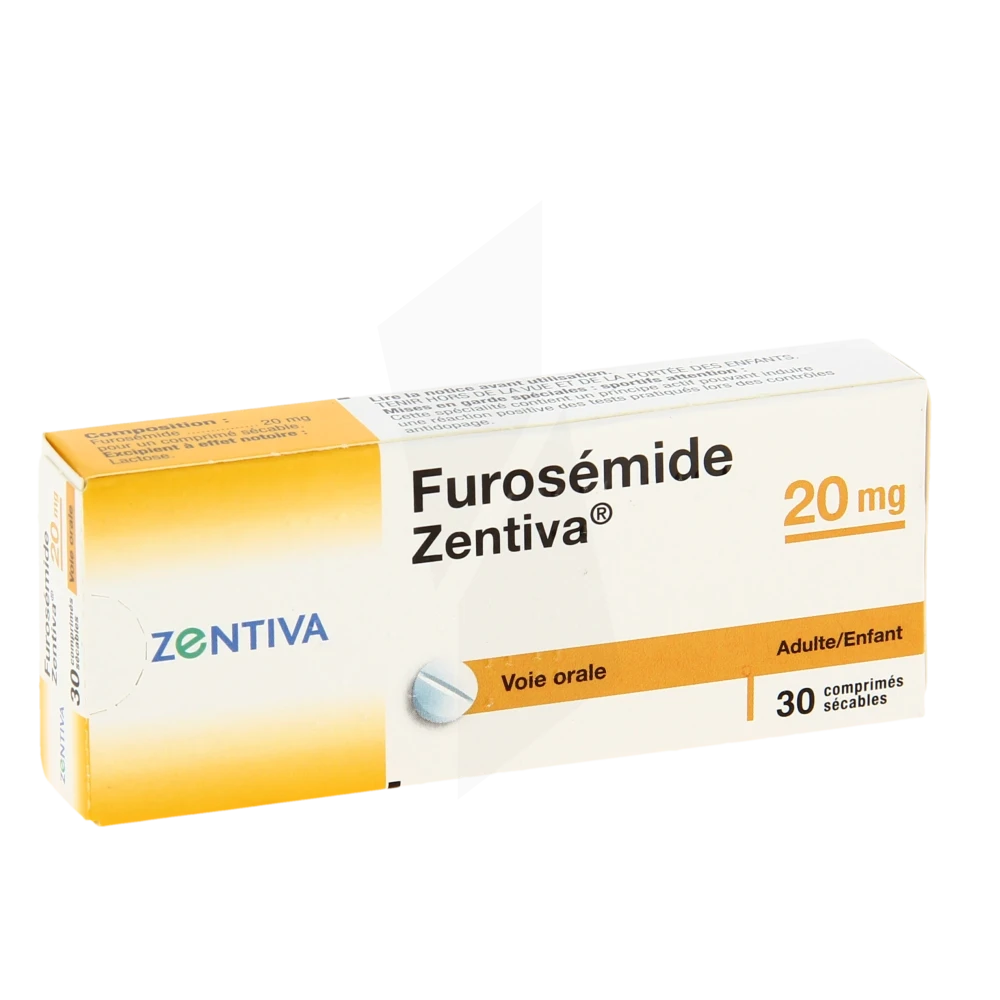 Furosemide Zentiva 20 Mg, Comprimé Sécable