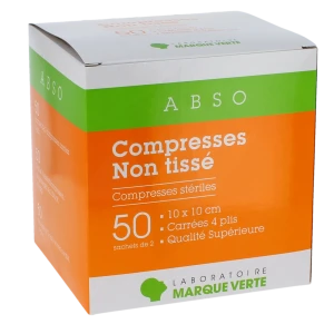 Marque Verte Abso Compresses Non-tissé 10x10