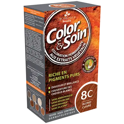Color&soin Kit Coloration Permanente 8c Blond Cuivré