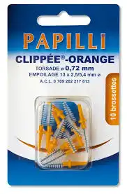 Papilli - Clippee, Orange, Sachet 10 à SAINT-MARCEL