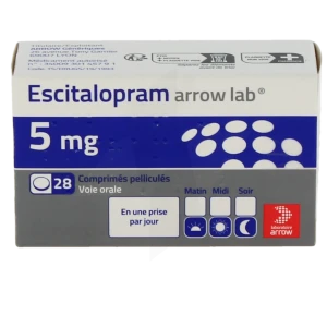 Escitalopram Arrow Lab 5 Mg, Comprimé Pelliculé