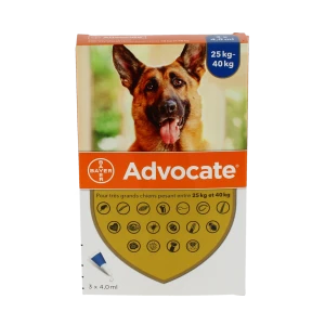 Advocate 400 Mg + 100 Mg Solution Pour Spot-on Pour Tres Grands Chiens, Solution Pour Spot-on