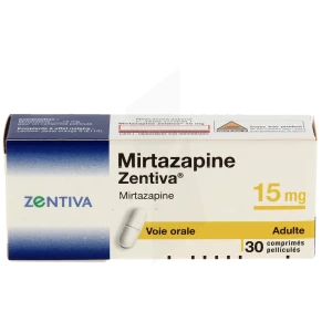 Mirtazapine Zentiva 15 Mg, Comprimé Pelliculé