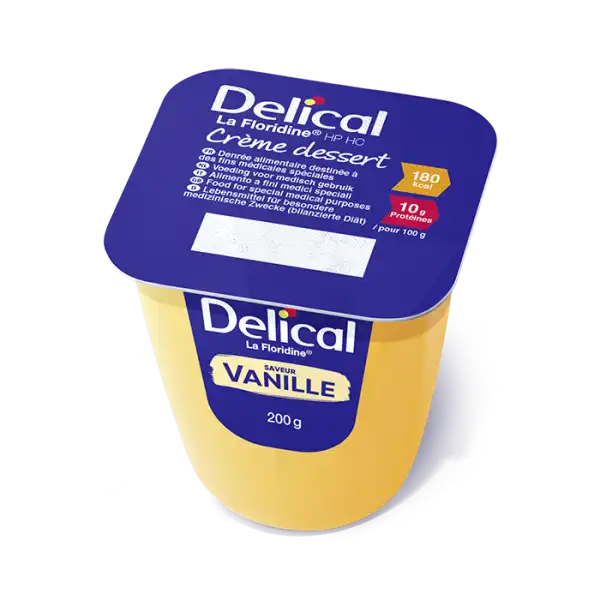 Delical Crème Dessert Hp Hc La Floridine Nutriment Vanille 4pots/200g
