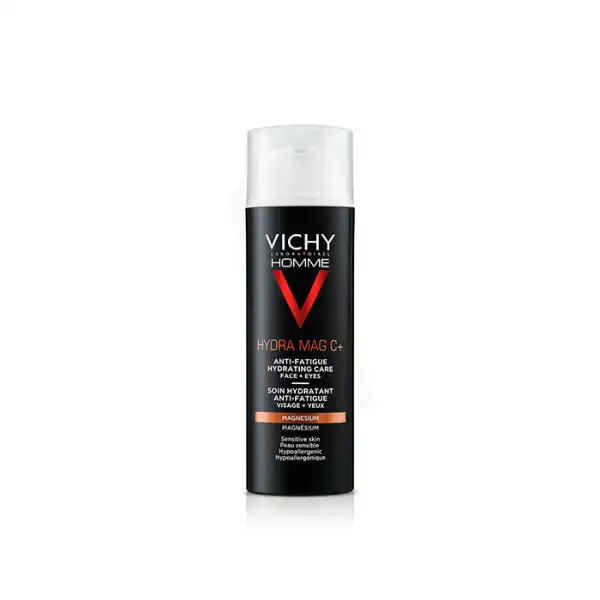 Vichy Homme Hydramag C+ Soin Hydratant Anti-fatigue Visage + Yeux Flacon Pompe/50ml