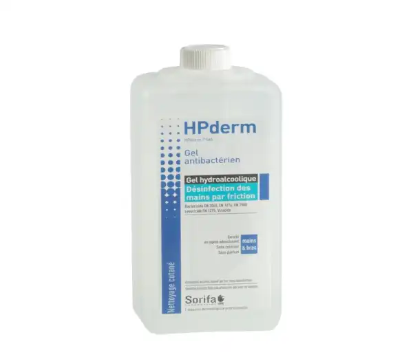 Hpderm® Gel Hydroalcoolique Désinfection Des Mains Par Friction Flacon 500ml Pour Distributeur Touchless