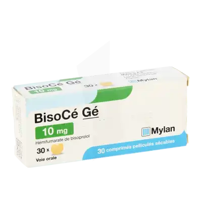 BISOCE 10 mg, comprimé pelliculé sécable