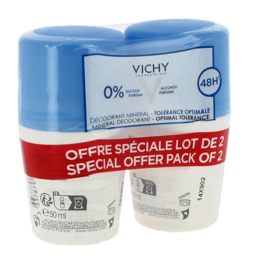 Vichy DÉodorant MinÉral TolÉrance Optimale 2roll-on/50ml