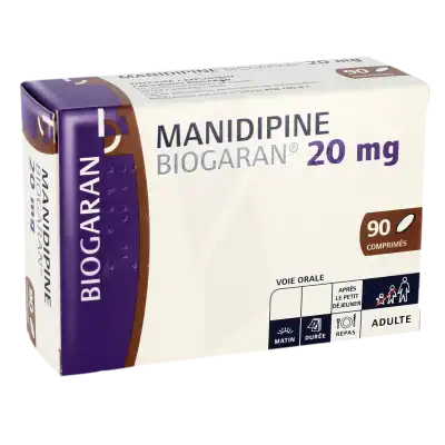 Manidipine Biogaran 20 Mg, Comprimé à ROMORANTIN-LANTHENAY