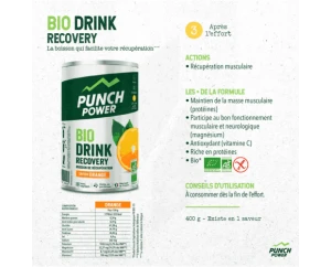 Punch Power Biodrink Recovery Poudre Pour Boissson Orange 2pot/400g