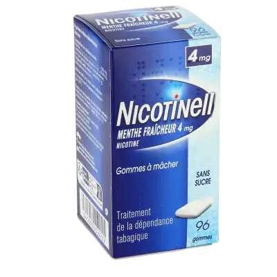 Nicotinell Menthe Fraicheur 4 Mg Sans Sucre, Gomme à Mâcher Médicamenteuse à Saint-Jory