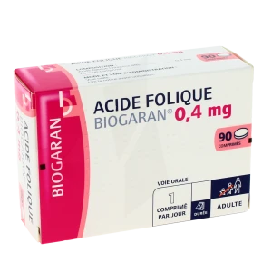 Acide Folique Biogaran 0,4 Mg, Comprimé