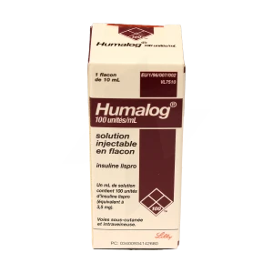 Humalog 100 Ui/ml, Solution Injectable En Flacon