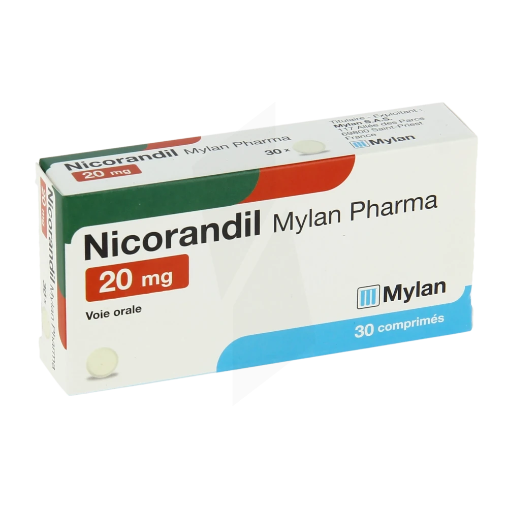 Nicorandil Viatris 20 Mg, Comprimé