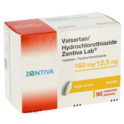 VALSARTAN HYDROCHLOROTHIAZIDE ZENTIVA LAB 160 mg/12,5 mg, comprimé pelliculé