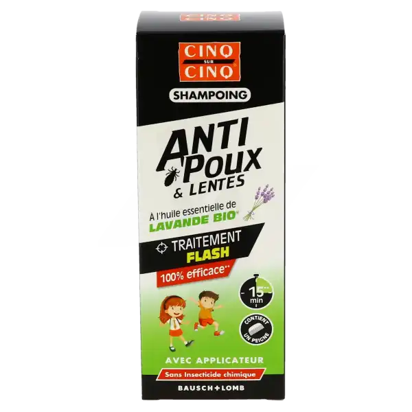 Cinq Sur Cinq Shampooing Lavande Bio Anti-poux Lentes T Appl/100ml+peigne