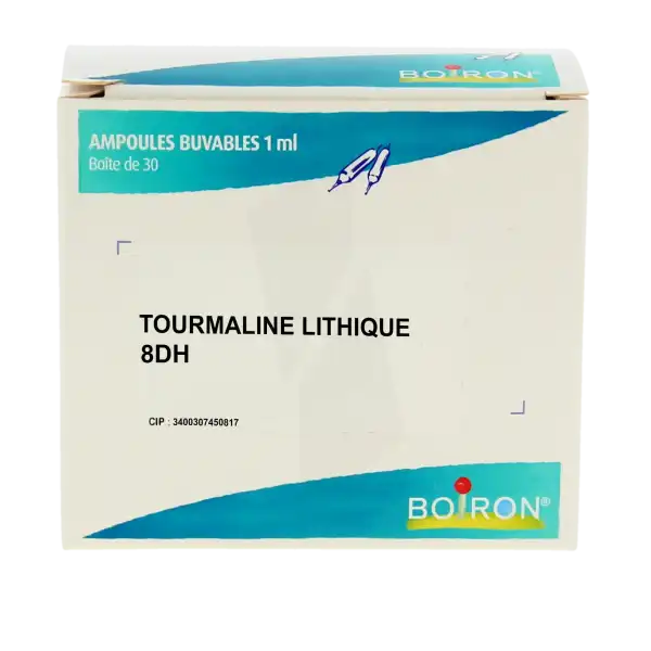 Boiron Tourmaline Lithique 8dh Solution Buvable En Ampoules Boîte De 30 Ampoules