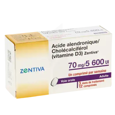 Acide Alendronique/cholecalciferol (vitamine D3) Zentiva 70 Mg/5 600 Ui, Comprimé à SAINT-PRIEST
