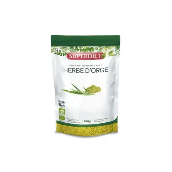 Superdiet Herbe D'orge Bio Poudre Pot/200g