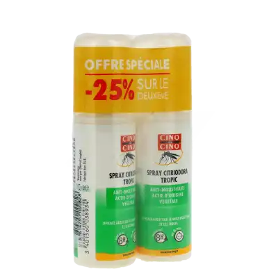 Cinq Sur Cinq Natura Spray Citriodora Anti-moustique 2 Flacons De 100 Ml à Saint-Avold
