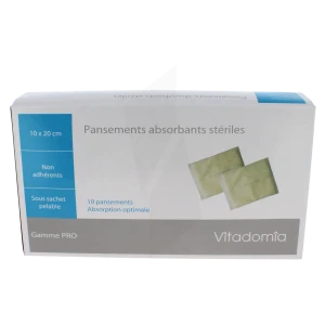 Vitadomia Pansements Absorbant 10x20cm B/10