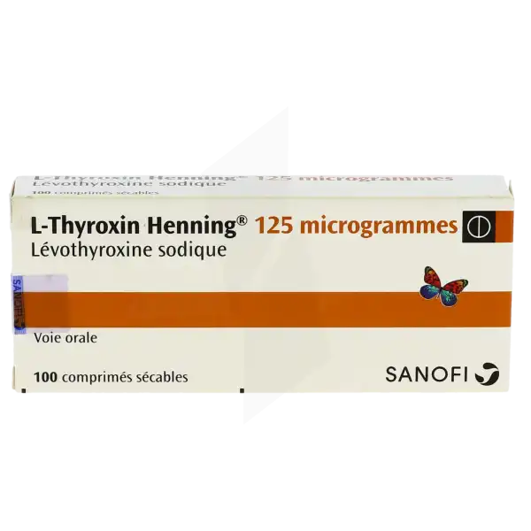 L-thyroxin Henning 125 Microgrammes, Comprimé Sécable