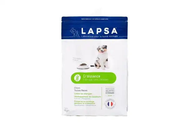 Lapsa Croissance Croquettes Chiot Toutes Races Sans Céréales Sachet/4kg