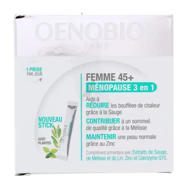 Oenobiol Femme 45+ Menopause 3 En 1 30 Sticks