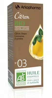Arkopharma Huile Essentielle Bio N°3 Citron Fl/10ml à Chalon-sur-Saône