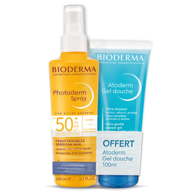 Bioderma Photoderm Spf50+ Spray Fl/200ml + Gel Douche à VANNES