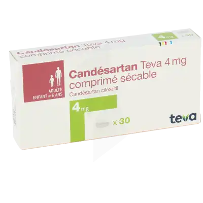 Candesartan Teva 4 Mg, Comprimé Sécable à DIJON