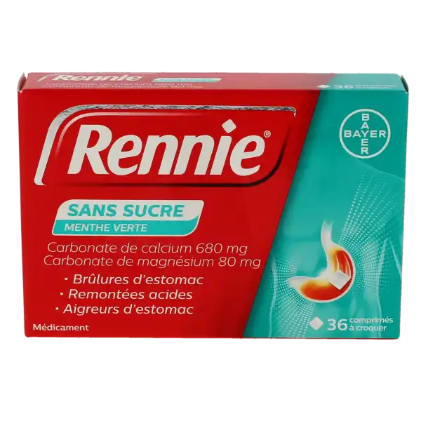 Rennie Sans Sucre, Comprimé à Croquer