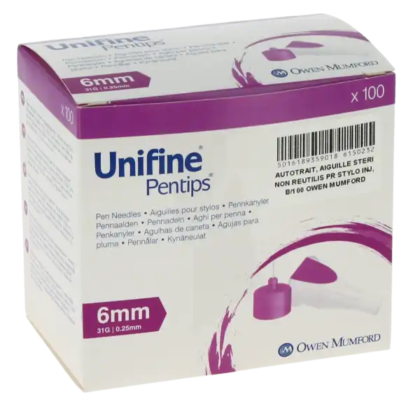 Unifine Pentips, G31, 0,25 Mm X 6 Mm, Violet , Bt 100