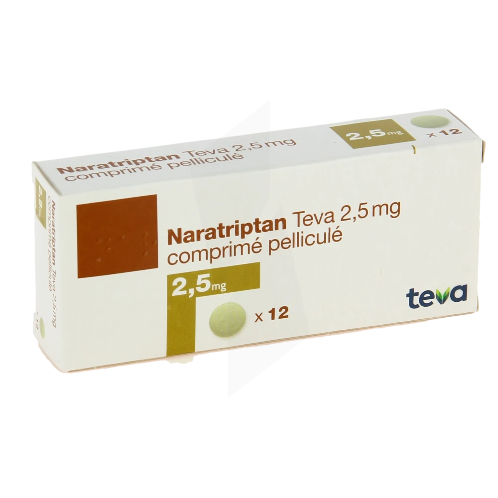 Naratriptan Teva 2,5 Mg, Comprimé Pelliculé