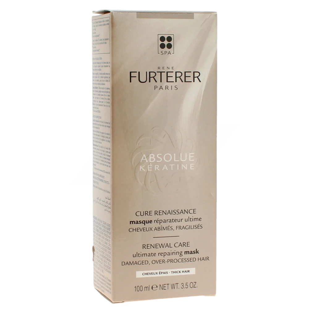 Rene Furterer Absolue Keratine Masque Cheveux épais Tube De 100 Ml