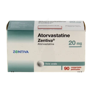 Atorvastatine Zentiva 20 Mg, Comprimé Pelliculé