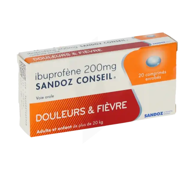 Ibuprofene Sandoz Conseil 200 Mg, Comprimé Enrobé