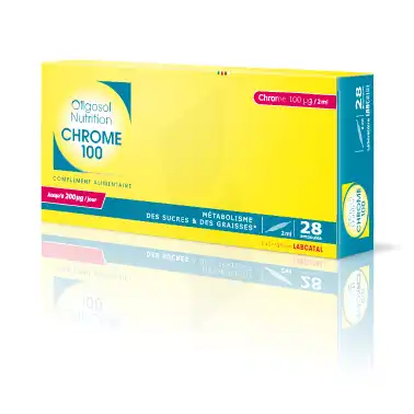 Oligosol Nutrition Chrome 100 Solution Buvable 28 Ampoules/2ml à CHASSE SUR RHÔNE