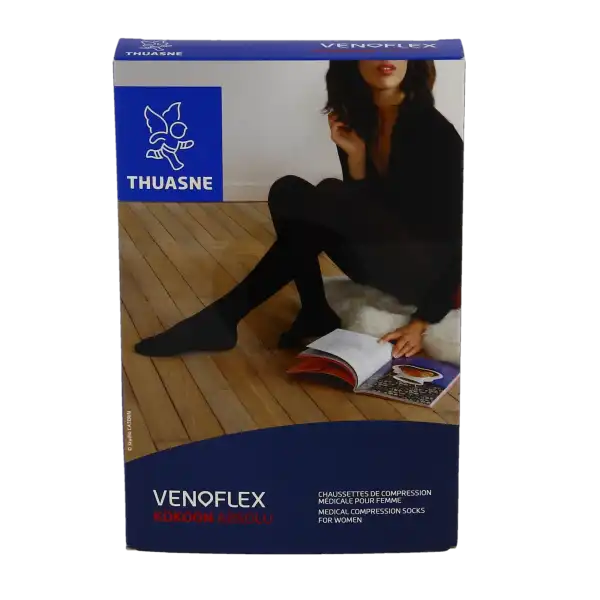 Venoflex Kokoon Absolu 2 Chaussette Mollet + Femme Noir T2n