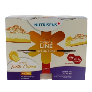 Nutrisens Cremeline Gourmande 2kcal Nutriment Tarte Citron 4cups/125g